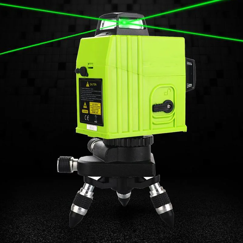 

3D Laser Level 8 Line Self-Balancing 360 Horizontal And Vertical Super Green Laser Beam Line Level Omnidirectional Line Meter