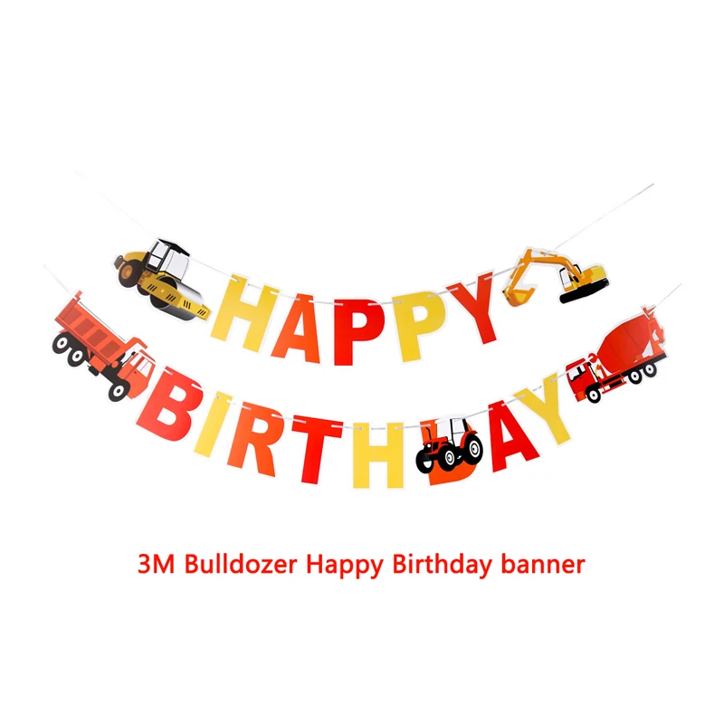 Мультяшные автомобильные воздушные шары пожарная машина фольгированные шары грузовик шары Детские игрушки автомобиль день рождения украшения Детские вечерние шары для мальчиков DIY - Цвет: Bulldozer