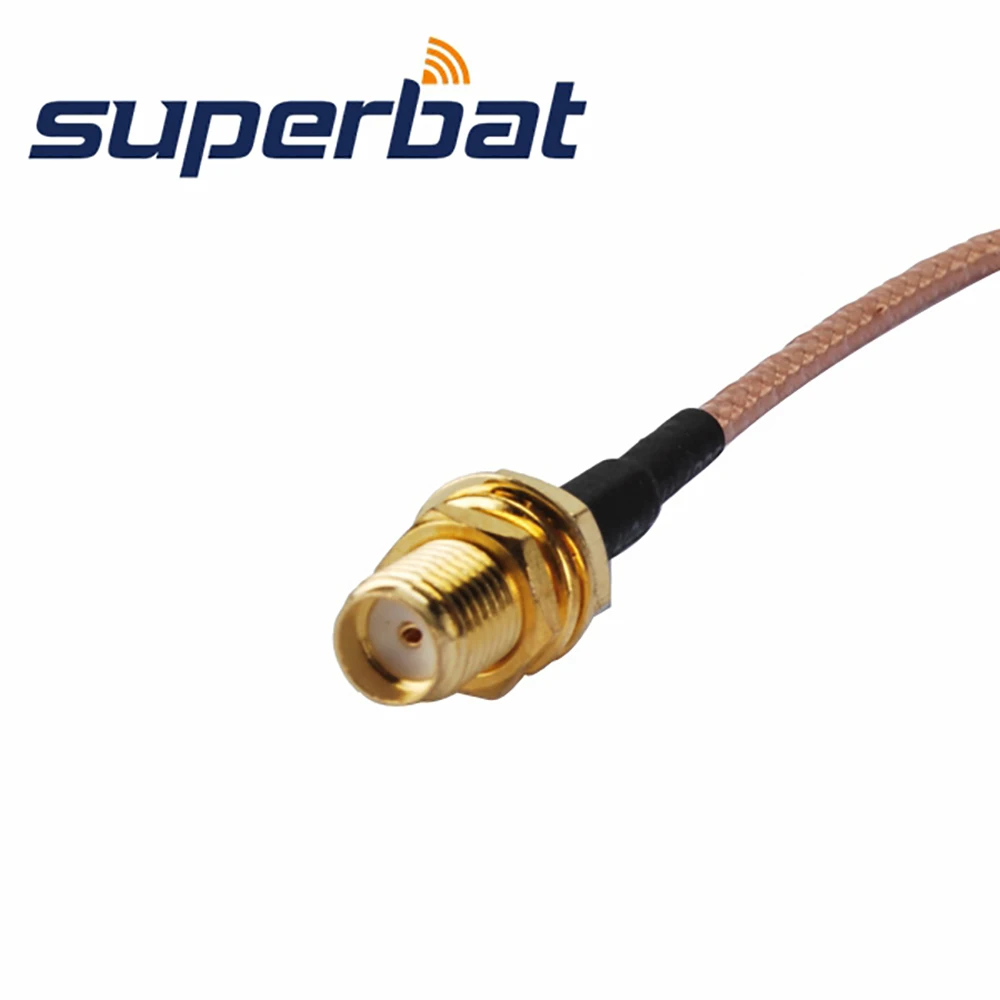 Superbat 하이 리프트 SMA 여성-SSMB 남성 직각 점퍼 3.5mm 케이블 RG316 15cm 무선 연장 코드