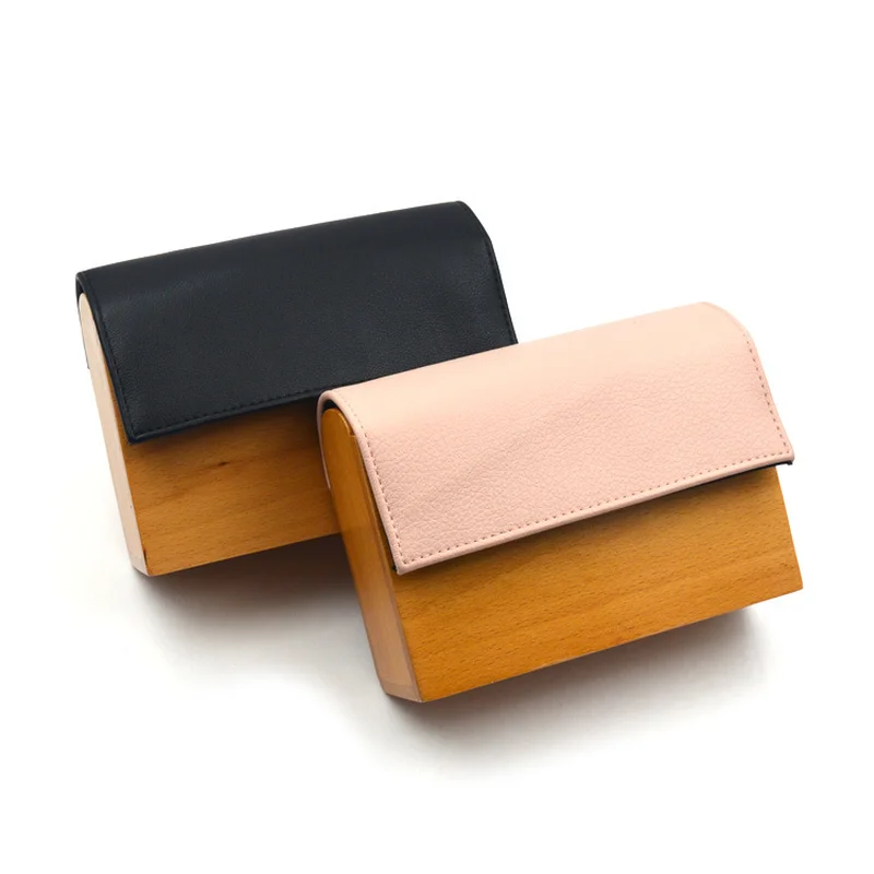 

Ladies Hand Bags 2018 New Rectangular PU Mixed-up Wooden Grain Dinner Bag Small Single Shoulder Slanting Hand Wooden Women's Bag