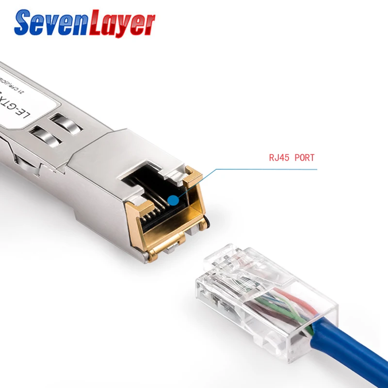 Модуль SFP RJ45, коммутатор gbic 10/100/1000, коннектор SFP, медный модуль RJ45 SFP, гигабитный порт Ethernet, 1 шт.