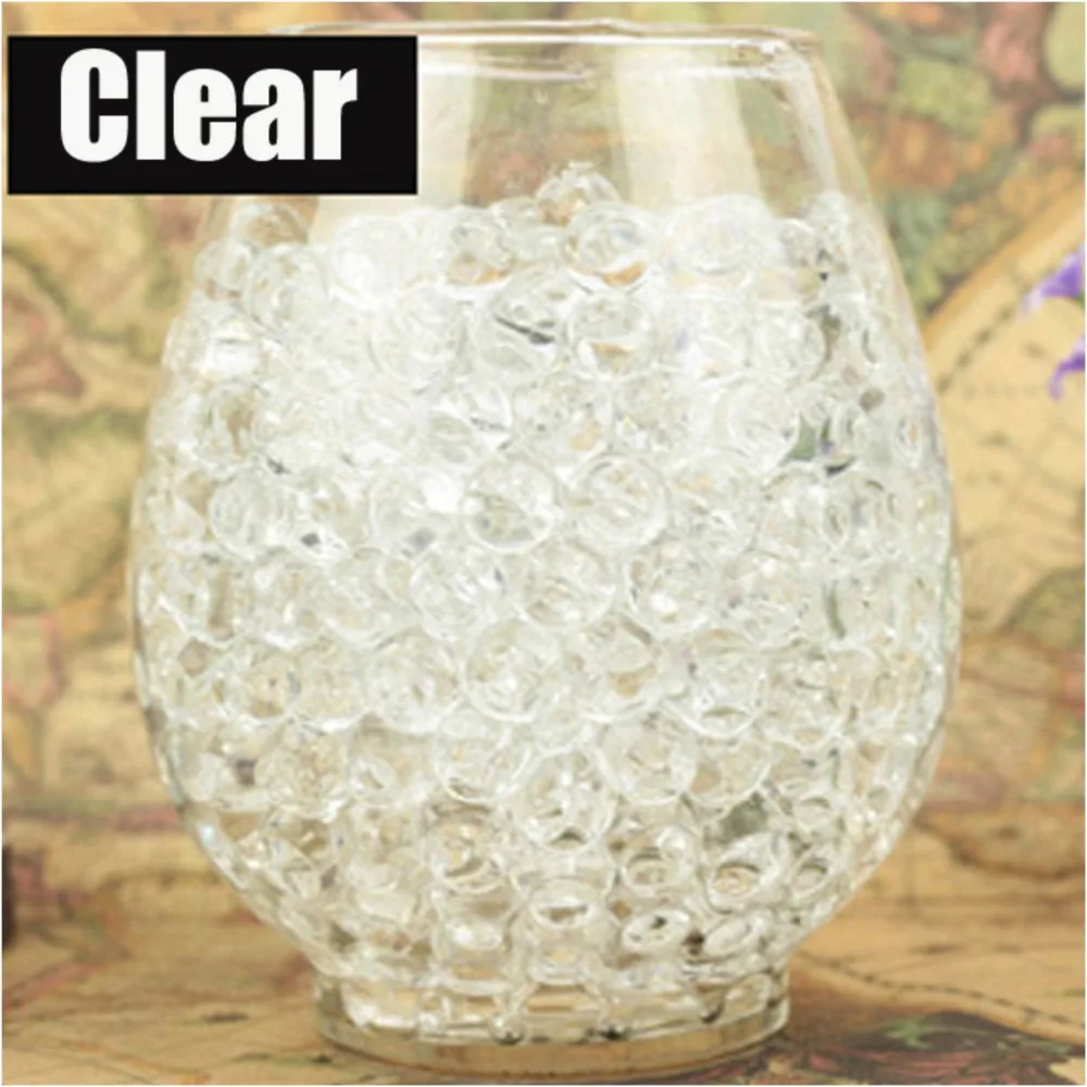 1kg/Bag clear colors Pearl Shaped Crystal Soil Water Beads Mud Grow