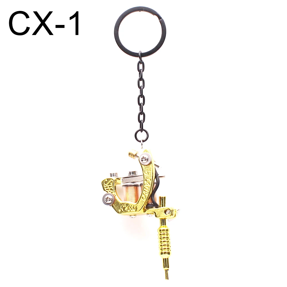 Миниатюрная тату-машинка подвеска брелок Портативный Key Finder Брелоки Мода ювелирные изделия кольцо, серьги, ожерелье