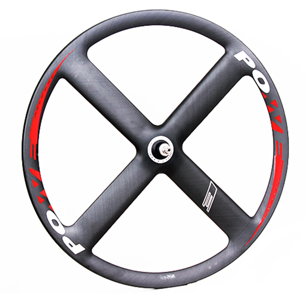 

Powerelease 700C 4 spoke carbon wheel road tubular clincher bicycle 4-spork rims wheels track fixed gear wheelset TT bike