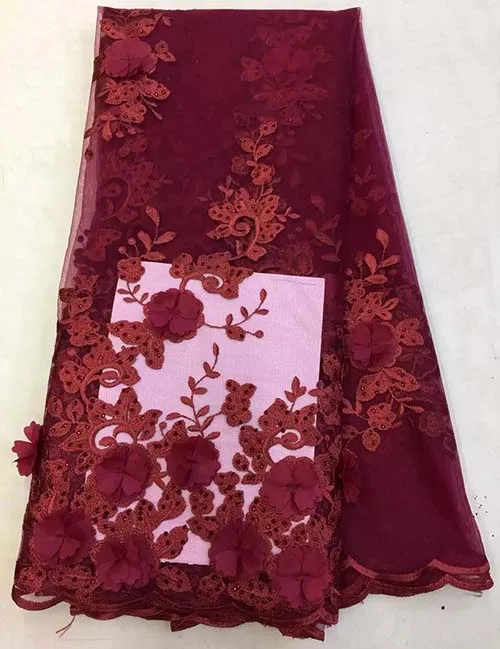 

High Quality African chemical tulle lace fabric.African laces material for wedding dress 5yards.