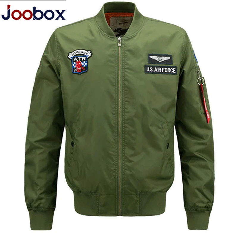 

JOOBOX Bomber Jacket Men 2018 Casual Flight Jacket Pilot Air Force Male Ma1 Military motorcycle Jackets Coats jaqueta masculina