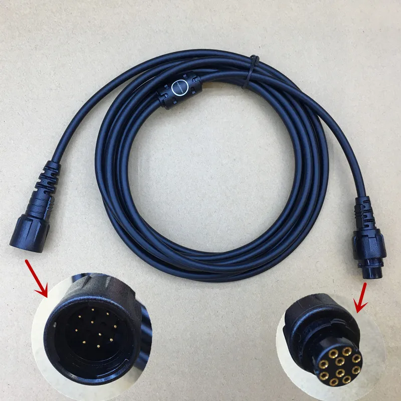

honghuismart the microphone extend cable for Hytera MD780 MD650 MD658 etc car vehicle digital radio cabel length=about 3m