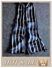 Fashion Brand Mens 100% Silk Long Scarf/Cravat Double Layer Black__ Gifts__For 4 Seasons