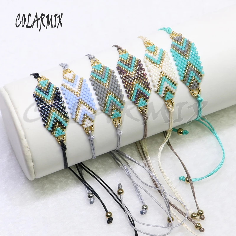 

10 pieces beaded chain bracelets geometric bracelets bangle wholesale jewelry handcrafted beaded bracelets 9014