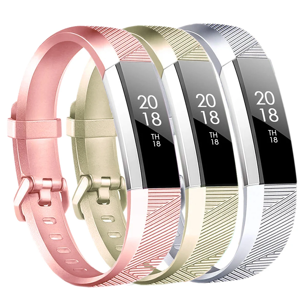 

Baaletc Wrist Strap For Fitbit Alta HR Rose Gold Silicone Watch Band For Fitbit Alta/Fitbit Alta HR Smart Wristband Correa