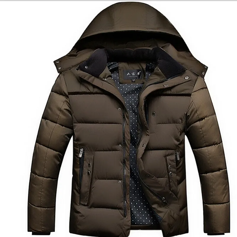 Brand men's cotton jackets new arrival men down cotton padded jacket long winter coat warm men's 