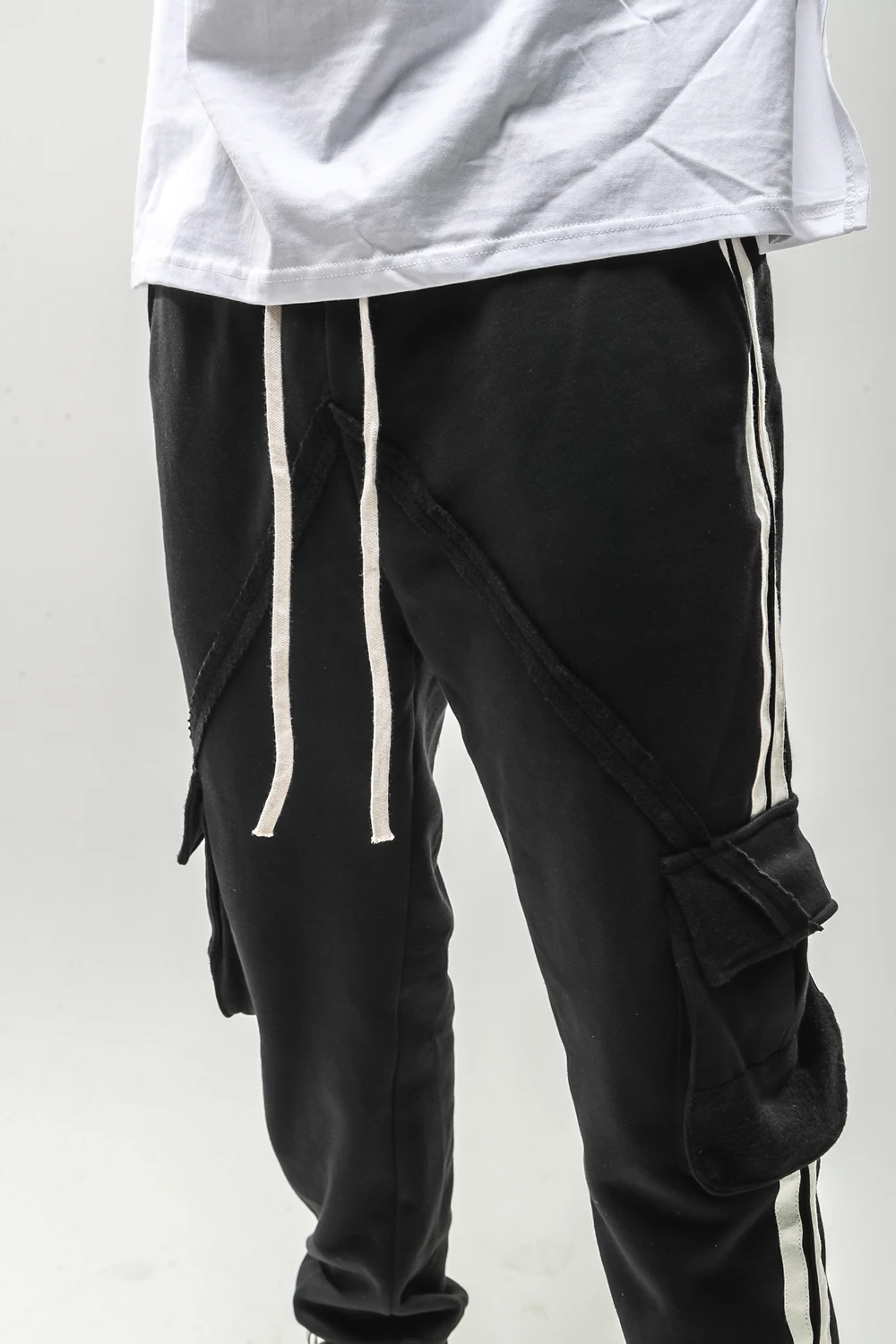 VFIVEUNFOUR Hip Hop Side Striped Pockets Harem Joggers Cargo Pants 2019 Mens Baggy Harajuku Sweatpants Casual Hip Hop Trousers 