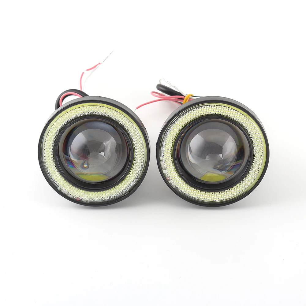 

A Pair 3" LED COB Angel Eyes Daytime Running Light Car Vehicle with Mounting Bracket for Car, SUV or Truck