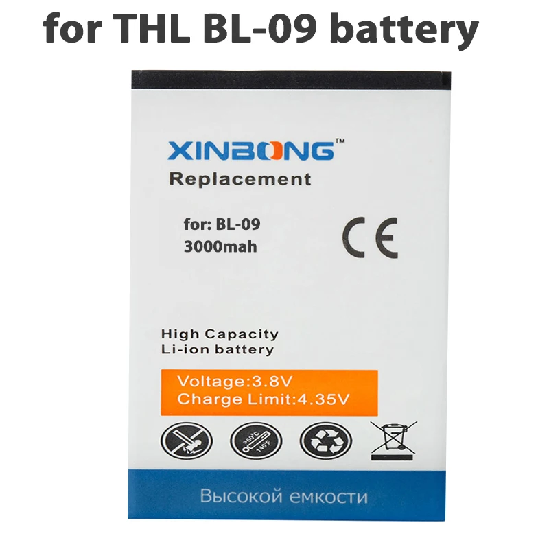 

XINBONG for THL T9 Pro Battery 3000mAh Battery BL-09 for THL T9 Pro Smartphone Replacement Mobile Phones