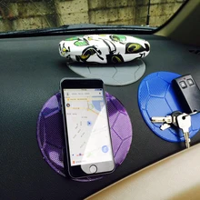 В форме футбольного мяча автомобильный телефон PU нескользящий коврик высокая температура авто аксессуары