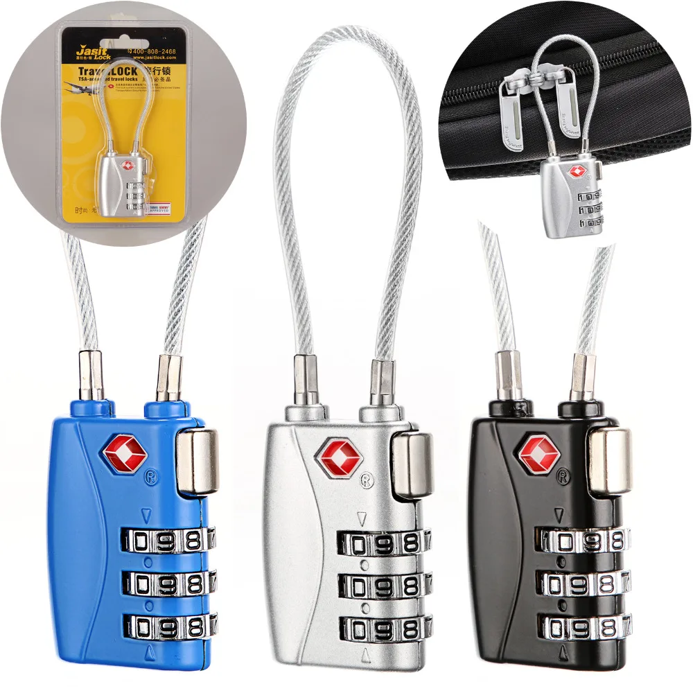 

TSA Travel Lock for Luggage Resettable 3 Digit Combination Lock Metal Code Lock Padlock For The Airport and Travel Safety