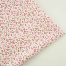 Light Blue and Pink Flowers Designs Patchwork Tecido Sewing Home Textile Dolls Decoration Plain Tissue Cotton Art Work CM