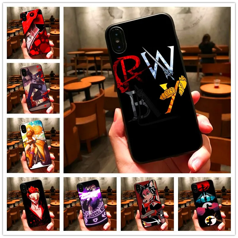 

hot anime RWBY characters Glynda Goodwitch Adam soft tpu phone case cover for iPhone 8 7 6 6S Plus X 5 5S case funda