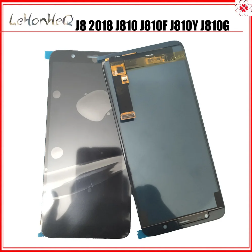 100% тест для samsung Galaxy J8 2018 J810 ЖК-дисплей с сенсорным экраном дигитайзер сборка