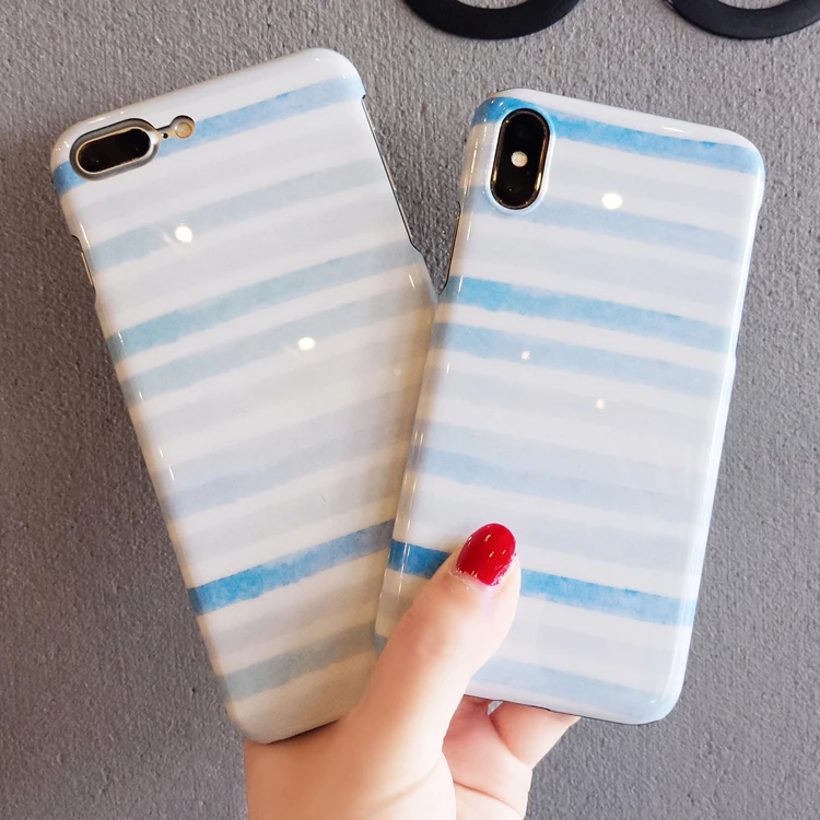 Лето в чистоте полоску крышка ультра тонкий Mobile Shell Hard для iphone6s 6 6sp P 7 8 X | Мобильные
