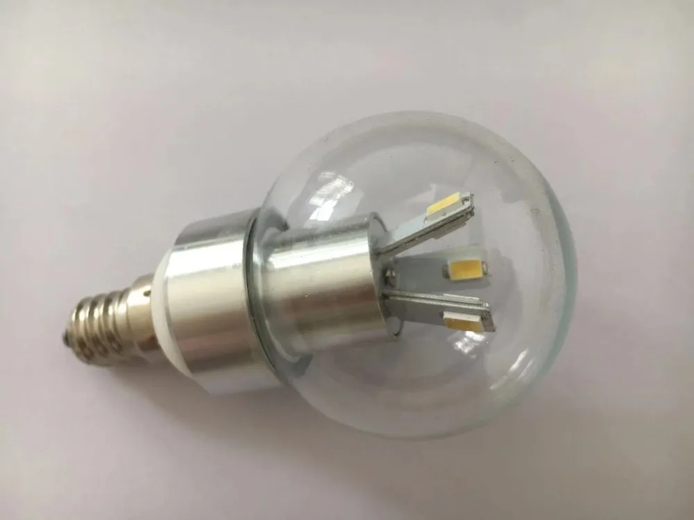 LED 3W E14 Candelabra Base Cool White 6000K Dimmable 40 watt incandescent Candle Light Globe Bulb 2