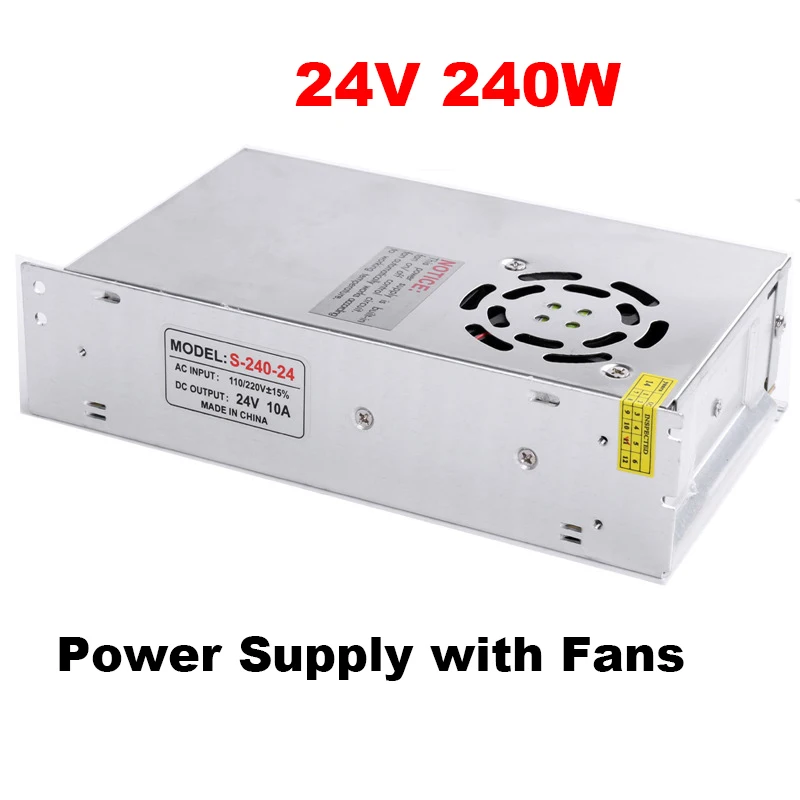 

Вентиляторы охлаждения AC/DC 24v 10a 240w Светодиодный драйвер 24v источник питания, алюминиевый AC110V ac 220V до 24V трансформатор света для светодиодной ленты