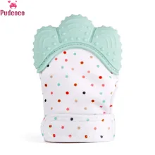 Безопасные силиконовые перчатки для малышей, детские варежки, прорезыватели зубов, перчатки варежки конфетная обертка, звук Прорезыватель