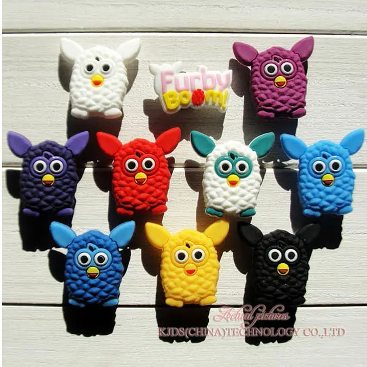 

Single Sale 1pc Furby PVC Shoe Charms,Shoe Buckles Accessories Fit Bands Bracelets Croc JIBZ,Kids Party X-mas Gifts