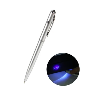

1PC Office Supplies Plastic Materials Escolar School Supplies Invisible Ink Pen and Uv Lamp Magic Secret Ball Pens
