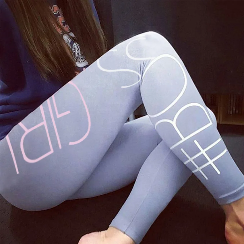 

NEW Woman letter Print Leggins Sports pants Women Fitness sexy Yoga Gym Leggings Push Up Tights Woman running Sports Clothing