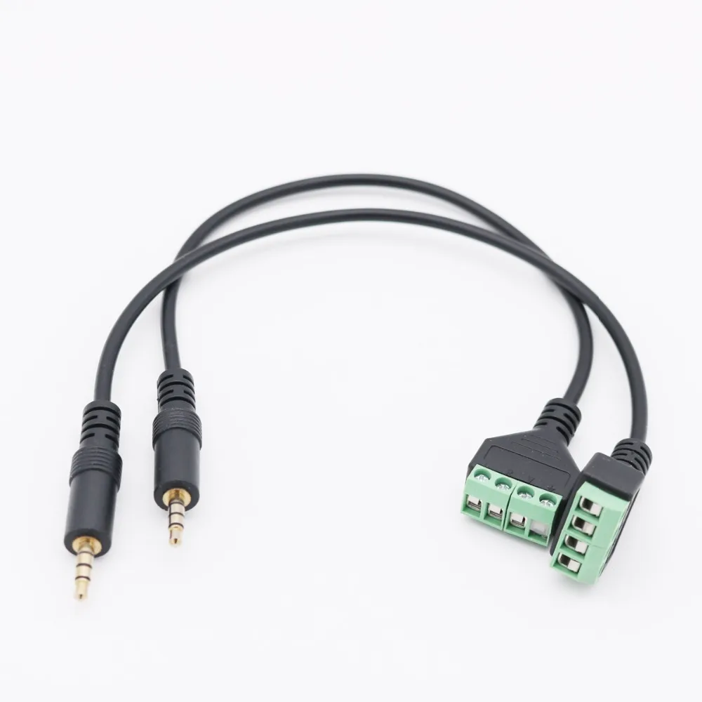 Balun – connecteur de prise de Terminal sans soudure, câble adaptateur stéréo TRRS mâle 4 pôles à 4 broches AV vis bouclier vidéo 3.5mm 1/8 pouces