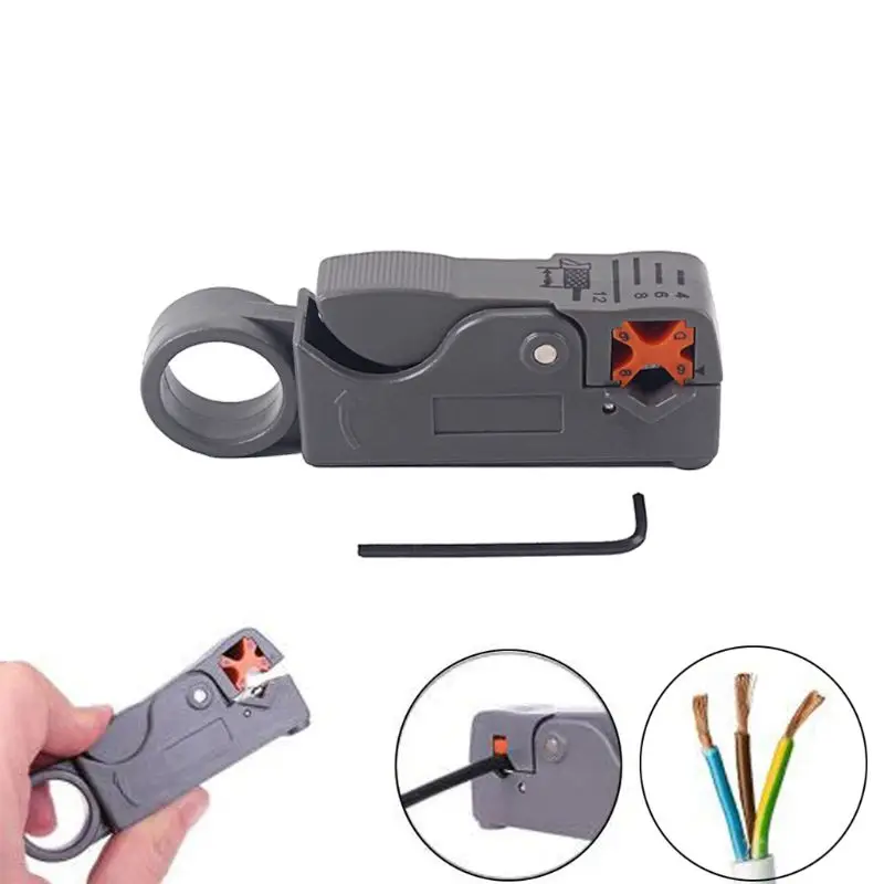 

OOTDTY Wire Stripper Rotary Coaxial Cable Cutter Tool for Guitar Audio