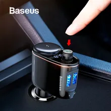 Baseus, беспроводное Bluetooth автомобильное зарядное устройство, 5 В, 3,4 А, fm-передатчик, MP3 аудио плеер, двойной USB, зарядное устройство для мобильного телефона