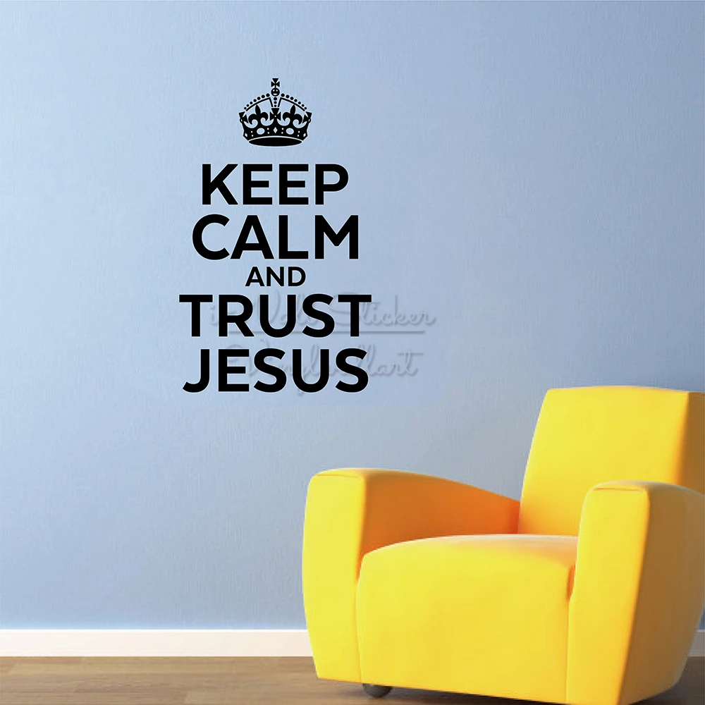 

Keep Calm And Trust Jesus Quote Wall Sticker Motivational Wall Quotes Decal Removable Keep Calm Lettering Wallpaper Vinyl Q304