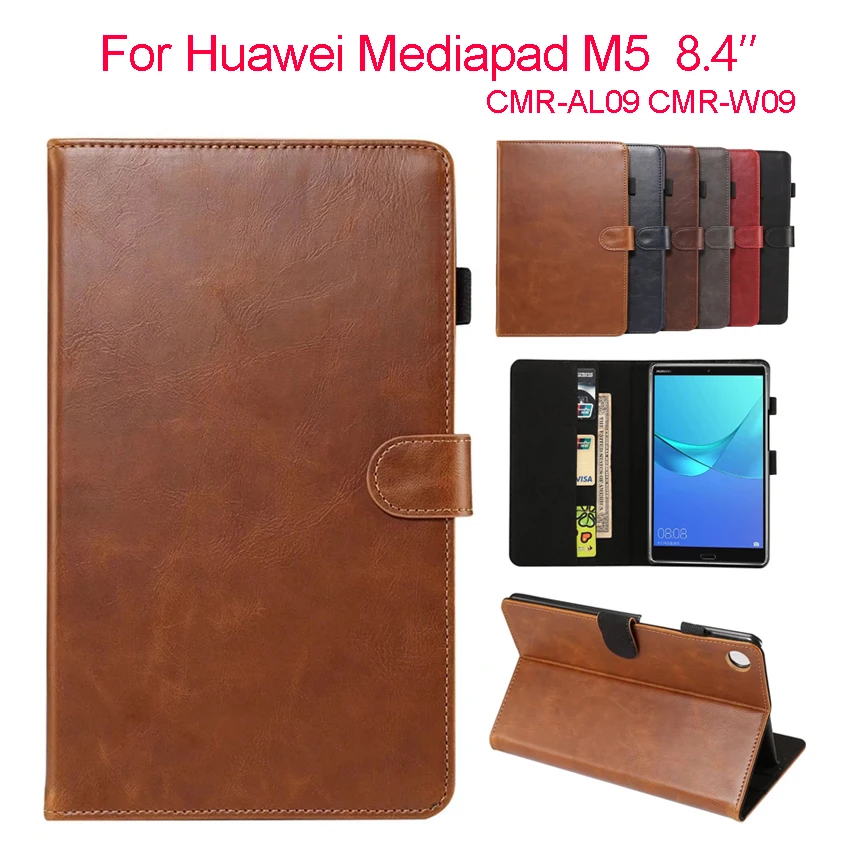 

Media Pad M5 8.4'' PU Leather Case Cover Tablet Wallet Fundas Protective Stand Skin For Huawei MediaPad M5 8.4 SHT-AL09 SHT-W09