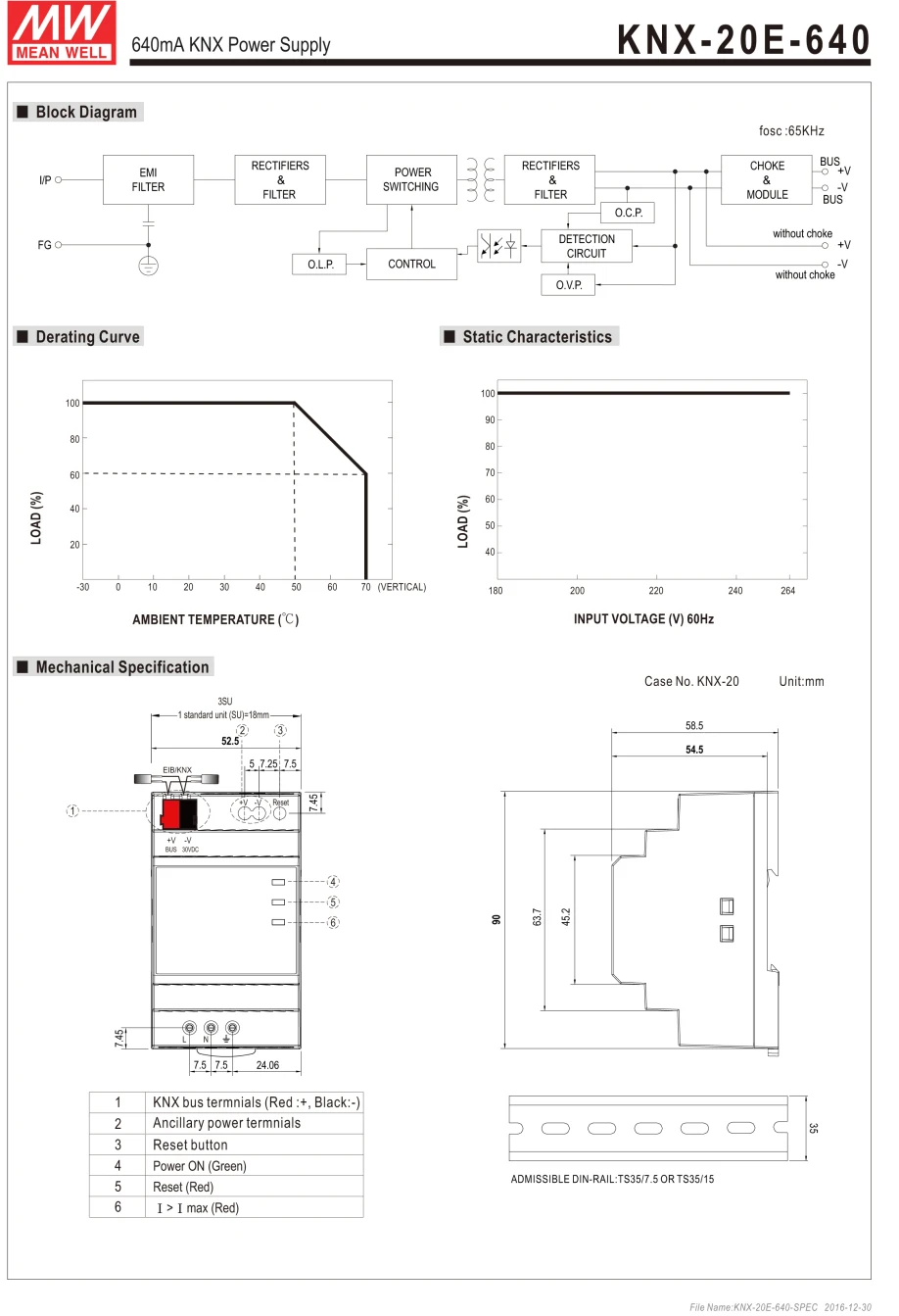 Специальные предложения MEAN WELL KNX-20E-640 19,2 W 30V 640mA meanwell KNX-20E 180-264VAC импульсные источники питания