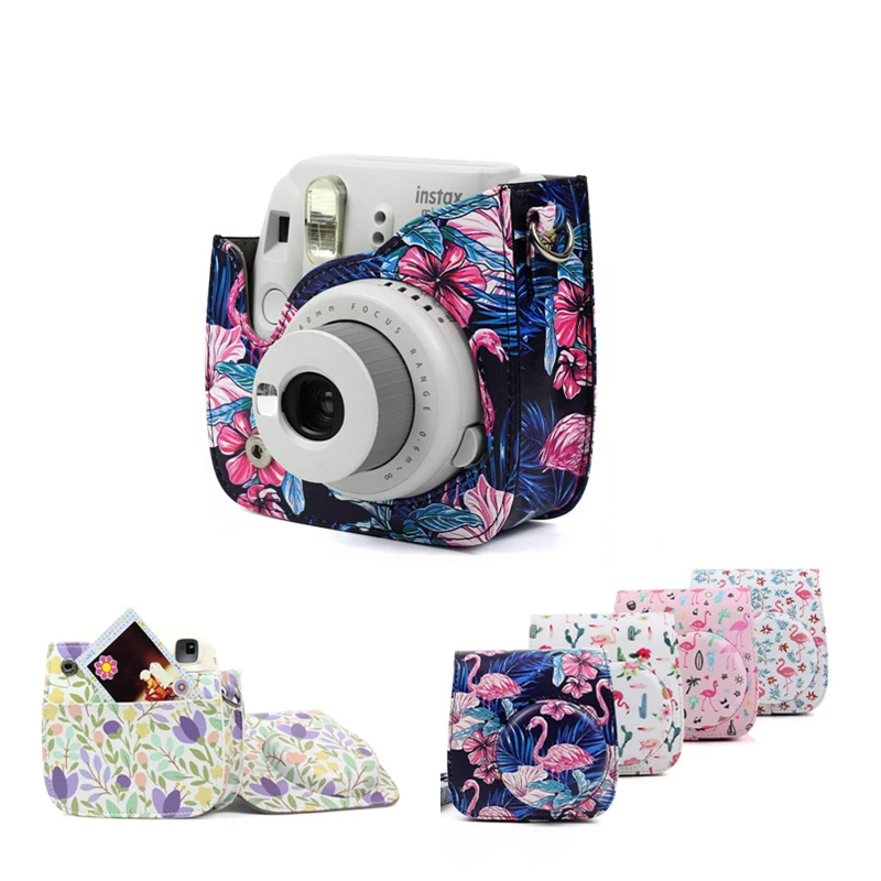 Модная сумка из искусственной кожи чехол с плечевым ремнем для Fujifilm Instax Mini 9 8 +