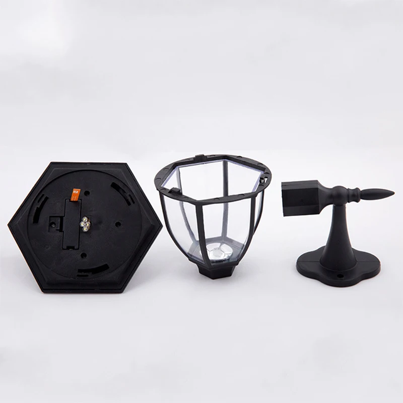 2019 New Outdoor 4 LED Solar wall light lamp 100 % solar power Palace design solar garden light