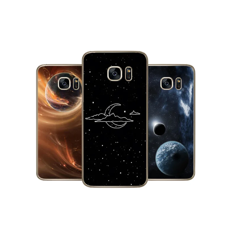 N401 Space Planet Stars Soft TPU Silicone Cover For Samsung Galaxy Note 3 4 5 8 9 10 M10 M20 M30 Grand Prime Case |