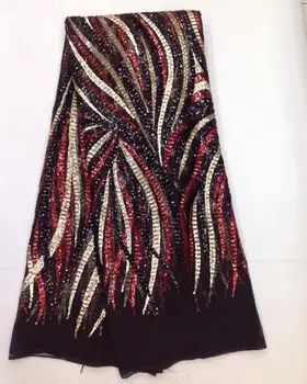 

Cyndi-10.17107 fashionable sequins tulle embroidery french net lace fabric for party dress