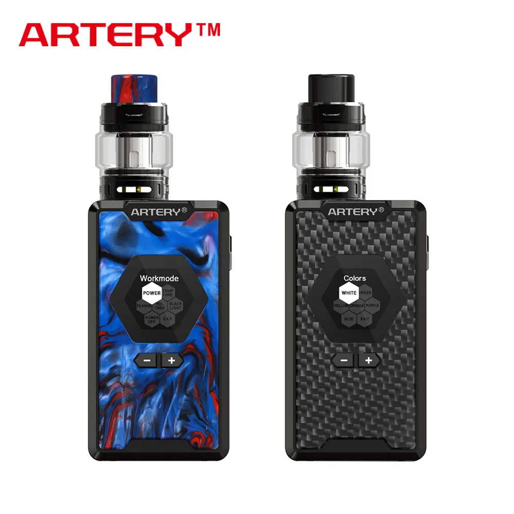 

Artery Hive 200 TC Kit with 3ml/4ml Hive Tank with TFT screen & advanced AERO CHIP Instant Fire Speed 200W Hive E Cigarette