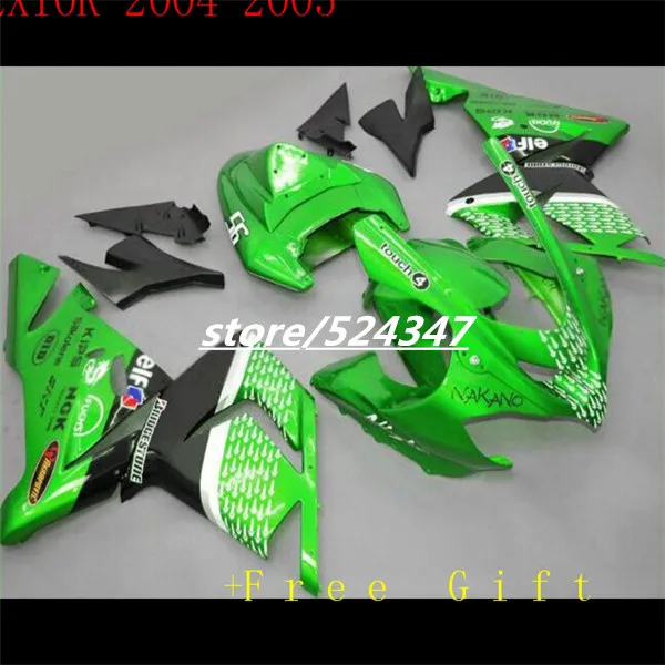 

The 100% cheaper selling motorcycles For Kawasaki NinjaZX 04-05 ZX 10-10 r r green body fairing ink black part three