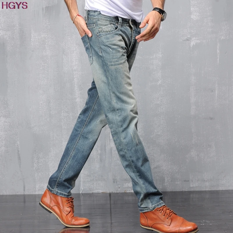 

new 2017 cotton jeans male Nostalgic tide restoring ancient ways in Europe and the loose Joker straight trousers