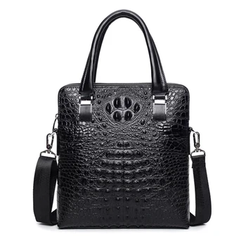 

Crocodile Pattern split Leather Men shoulder bag Messenger Bags Male Business Briefcases totes bag Handbags Crossbody Bags