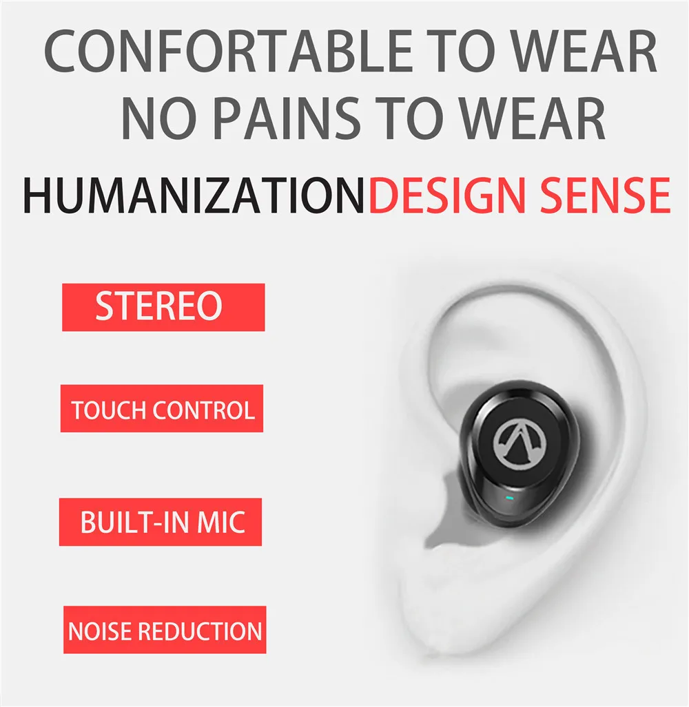 TWS True Wireless Mini Earbuds Headset Bluetooth 5.0 Earphones (9)