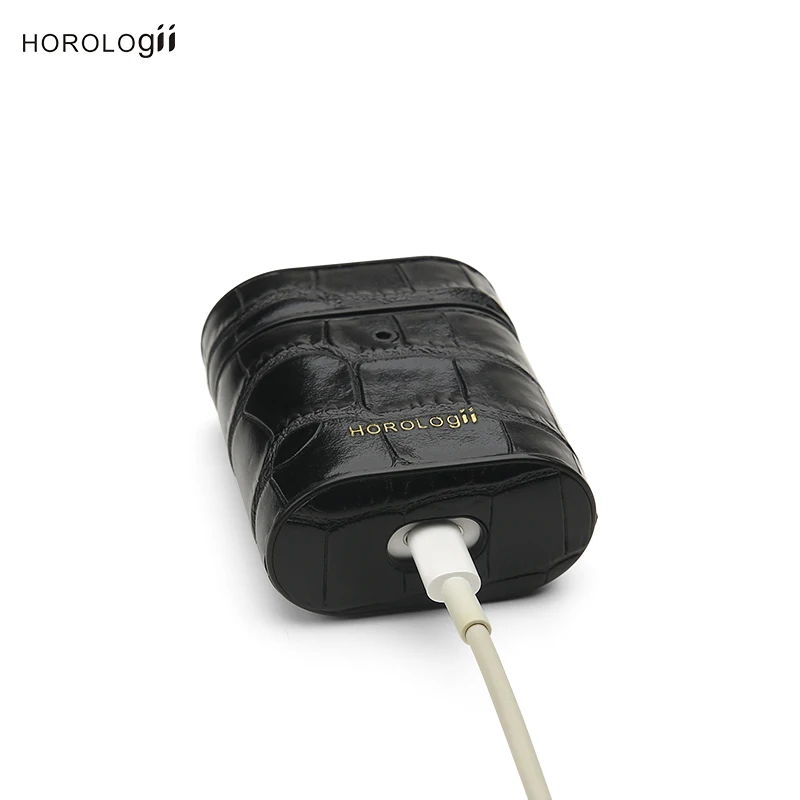 Tanie Horologii Bluetooth bezprzewodowy etui na słuchawki dla etui ochronne na słuchawki airpods skóry akcesoria dla apple airpods ładowania croco wzór