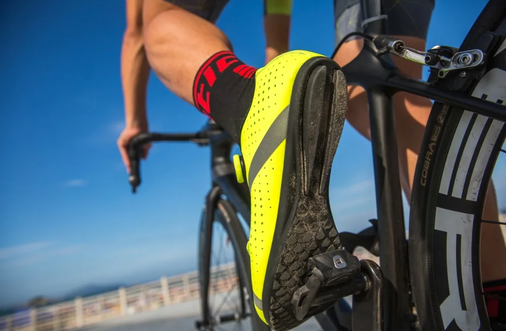 Santic MTB дорожный велосипед обувь Pro велосипедная обувь резиновая противоскользящая дышащая разблокированная