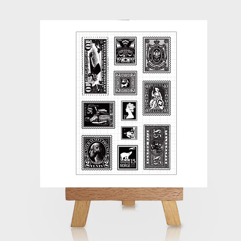 

Character Portrait Rubber Clear Stamps Scrapbooking DIY Silicone Seals Photo Album Embossing Folder Paper Maker Template Crafts