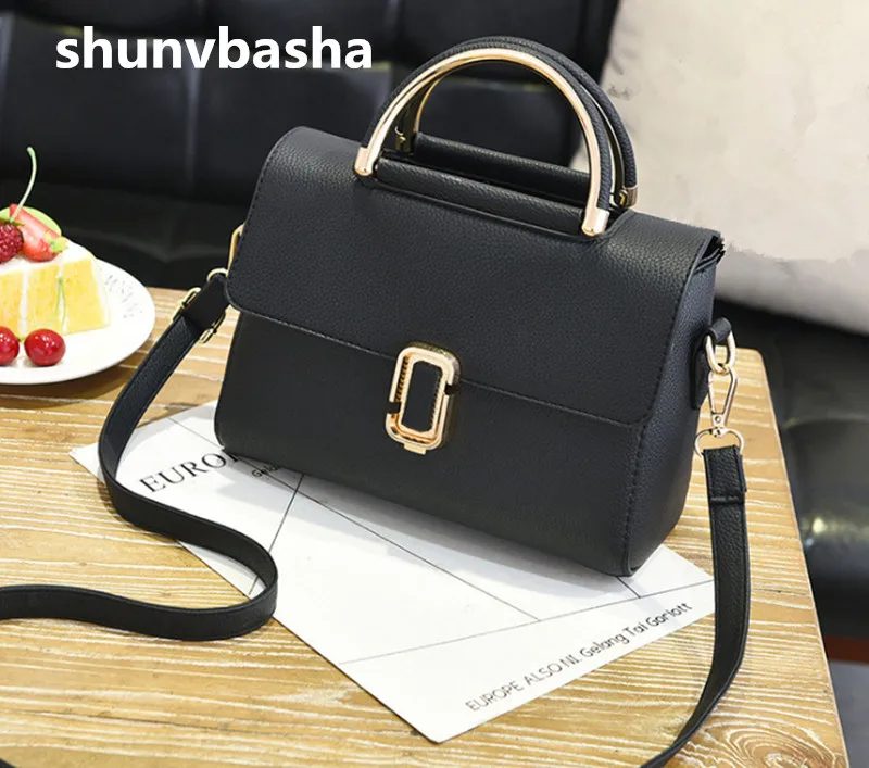 Shunvbasha модные женские туфли сообщение сумки твердые Цвет кожаная сумка конфеты
