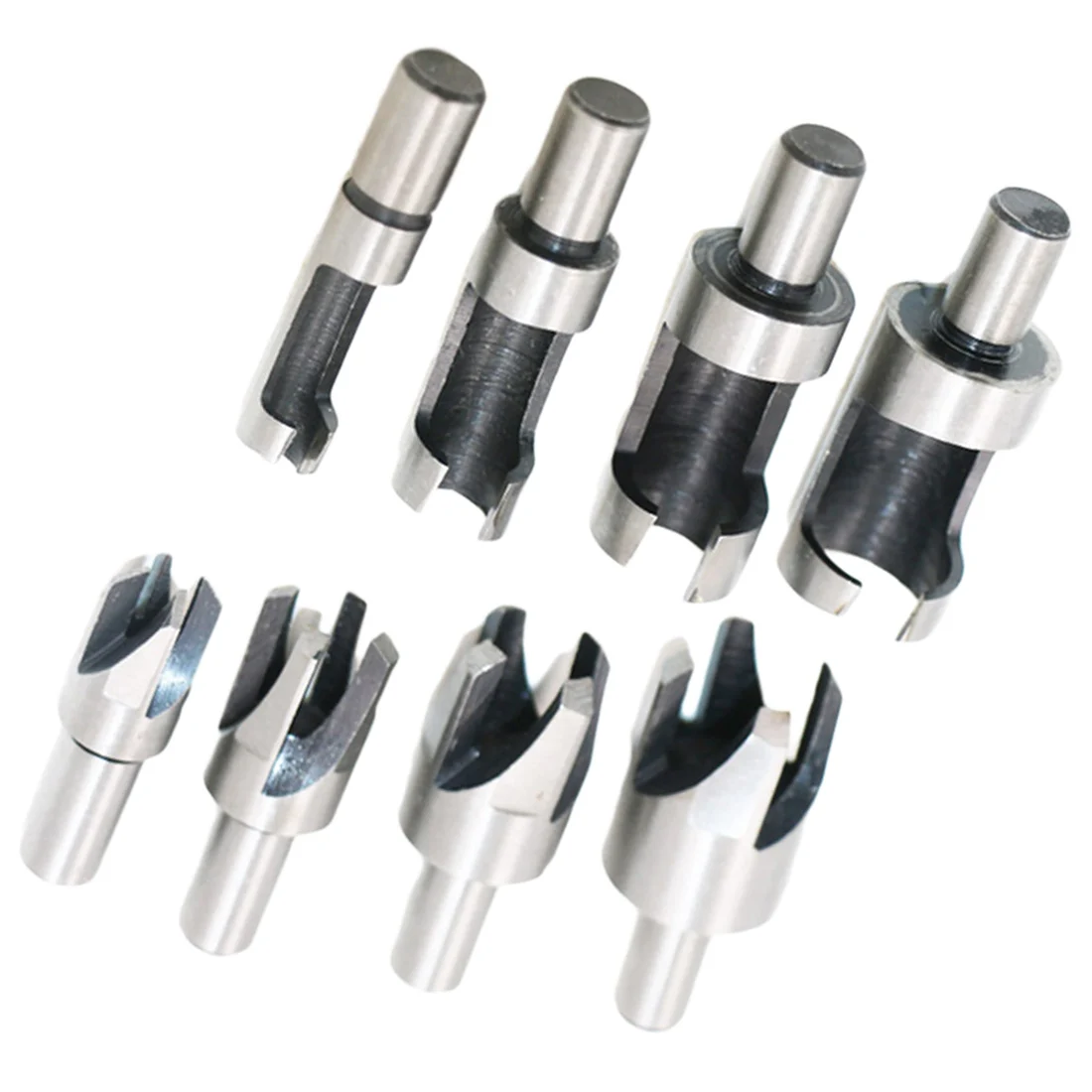 Cutting Tool Drill Bit 8pcs 5/8" 1/2" 3/8" 1/4" Wood Plug Hole Cutter